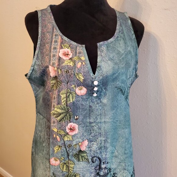 Casual Tank Dress 97% Polyester 3% Spandex Size L. - Picture 2 of 7